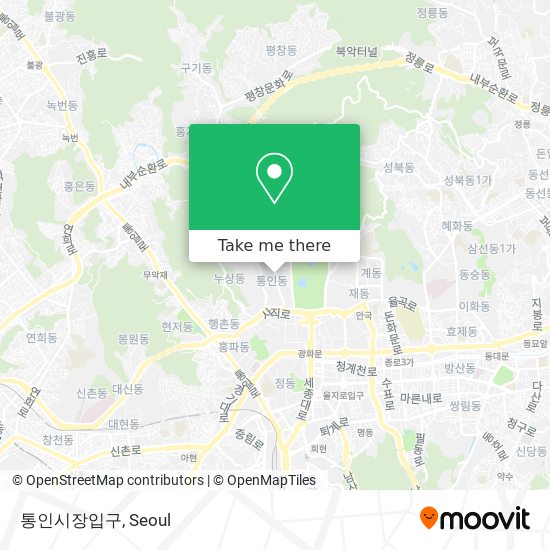 통인시장입구 map