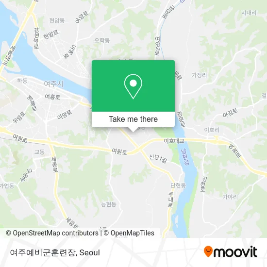여주예비군훈련장 map