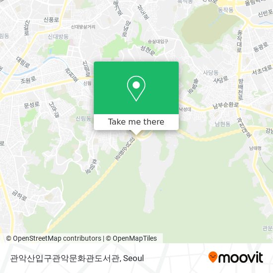 관악산입구관악문화관도서관 map