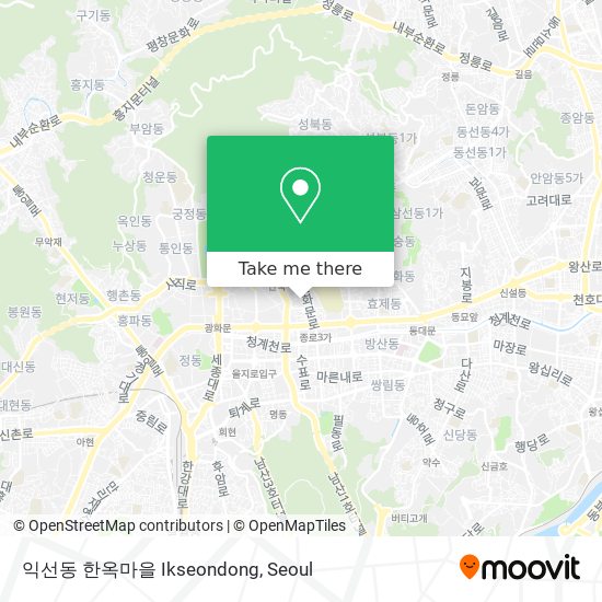 익선동 한옥마을 Ikseondong map