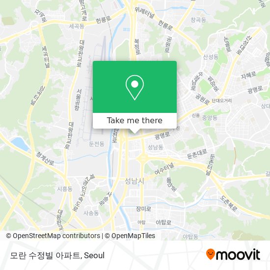 모란 수정빌 아파트 map