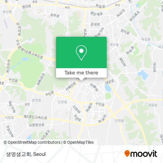 생명샘교회 map