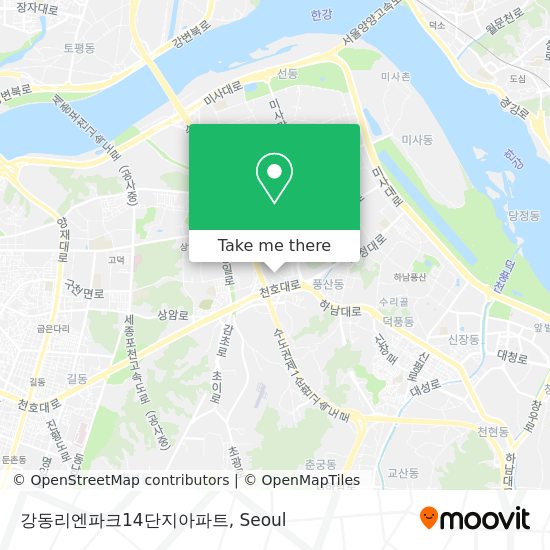 강동리엔파크14단지아파트 map