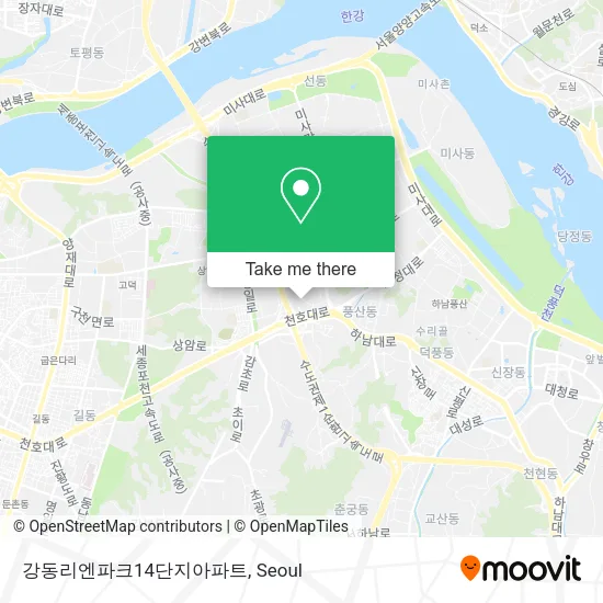 강동리엔파크14단지아파트 map