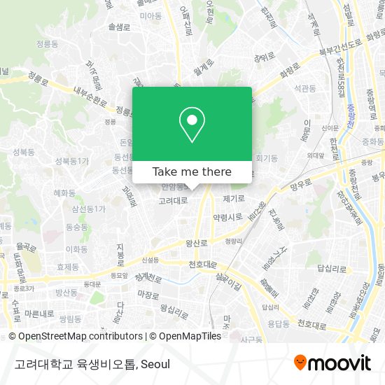 고려대학교 육생비오톱 map