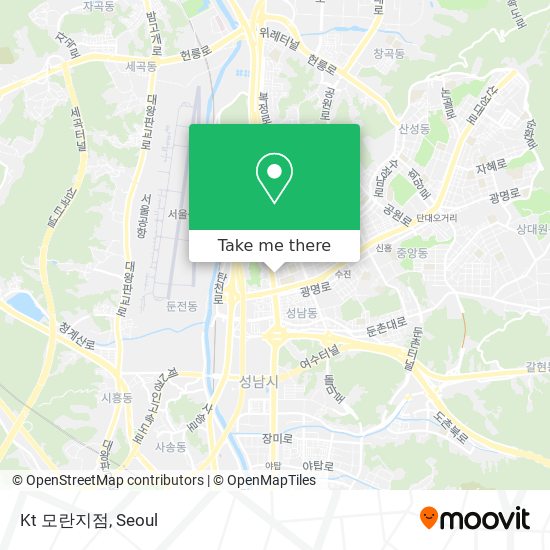 Kt 모란지점 map