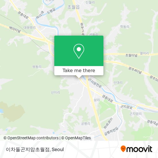이차돌곤지암초월점 map