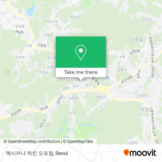 멕시카나 치킨 오포점 map