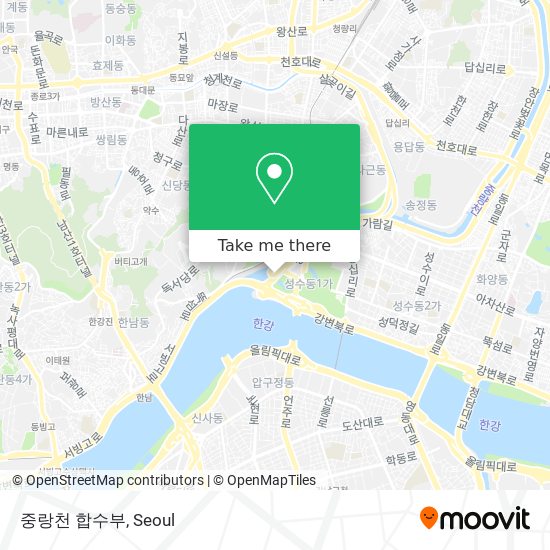 중랑천 합수부 map