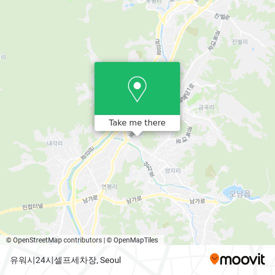 유워시24시셀프세차장 map