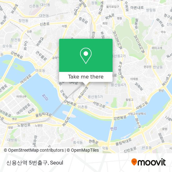 신용산역 5번출구 map