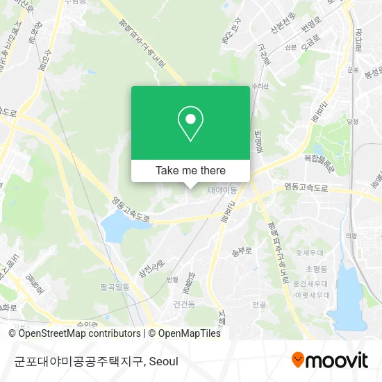 군포대야미공공주택지구 map