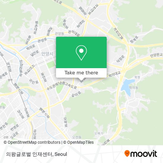 의왕글로벌 인재센터 map