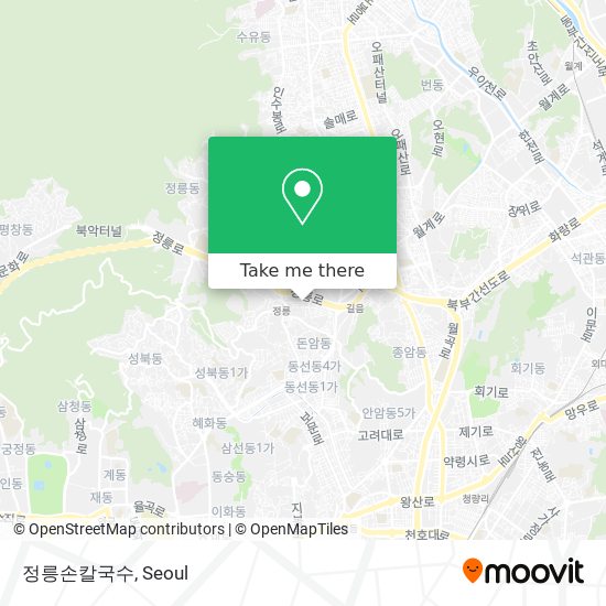 정릉손칼국수 map