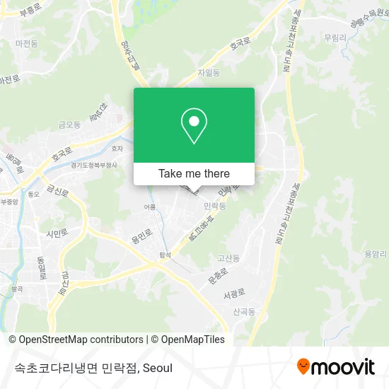 속초코다리냉면 민락점 map