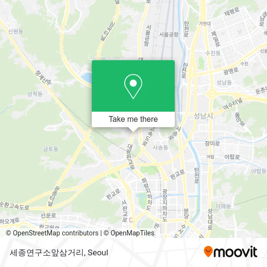 세종연구소앞삼거리 map