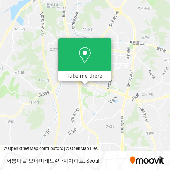 서봉마을 모아미래도4단지아파트 map