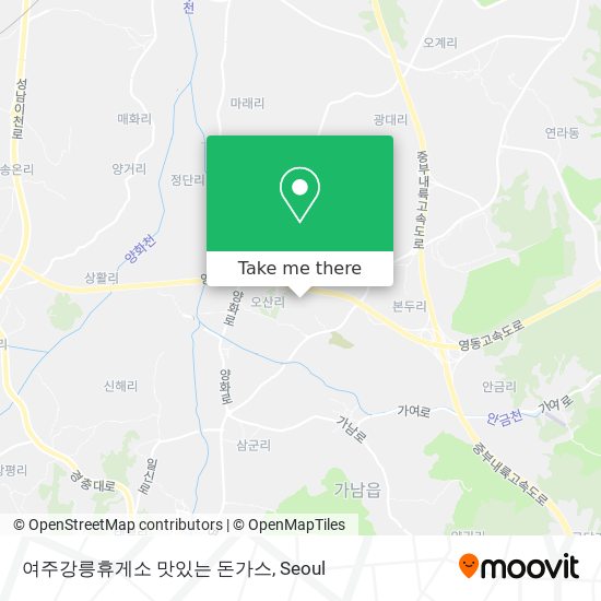 여주강릉휴게소 맛있는 돈가스 map