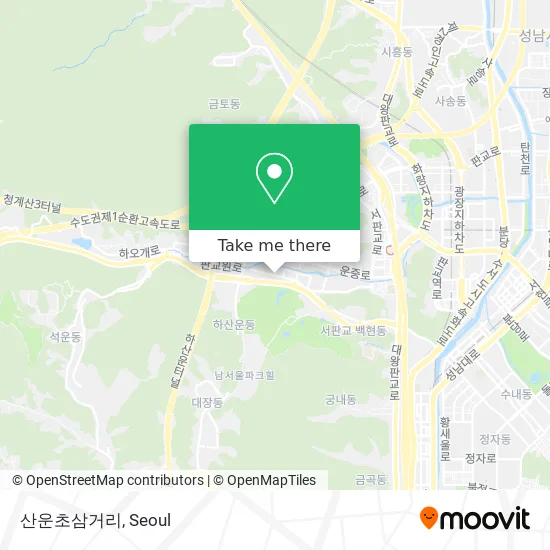 산운초삼거리 map