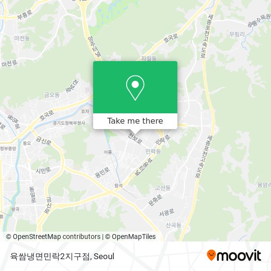 육쌈냉면민락2지구점 map