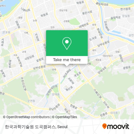 한국과학기술원 도곡캠퍼스 map