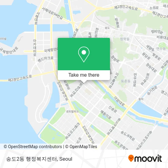 송도2동 행정복지센터 map