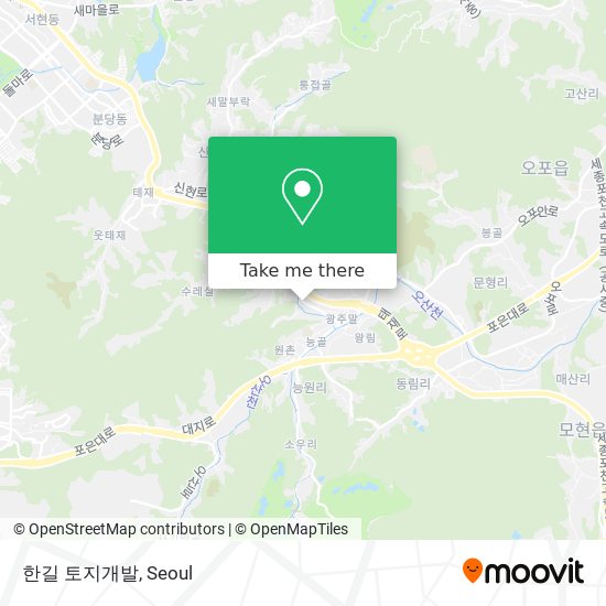 한길 토지개발 map