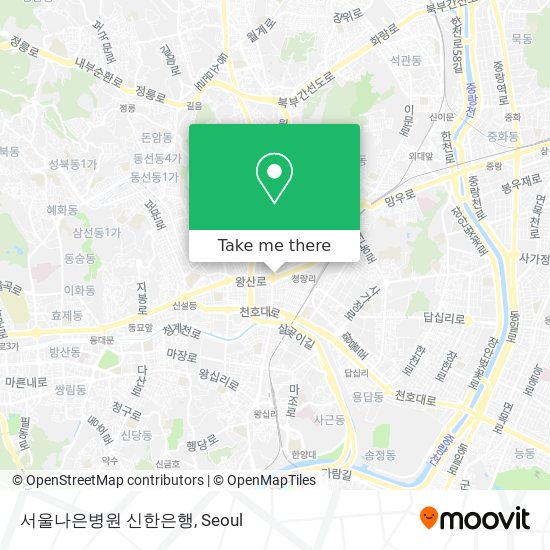 서울나은병원               신한은행 map