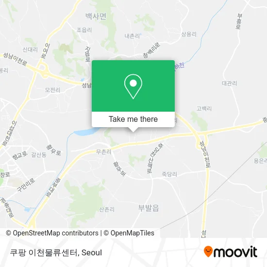 쿠팡 이천물류센터 map