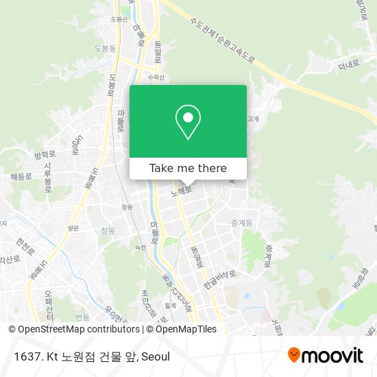 1637. Kt 노원점 건물 앞 map