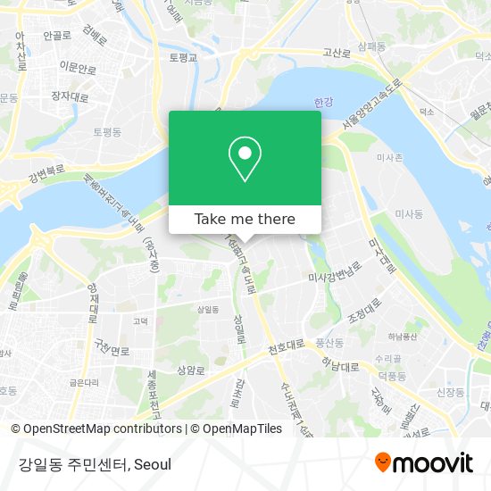 강일동 주민센터 map