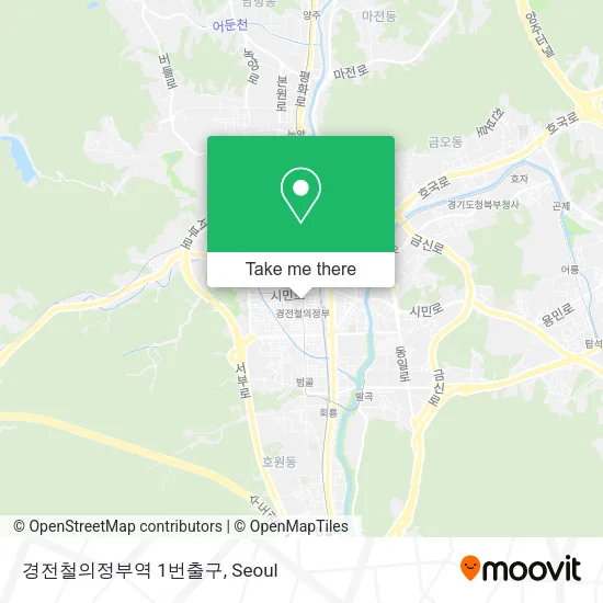 경전철의정부역 1번출구 map