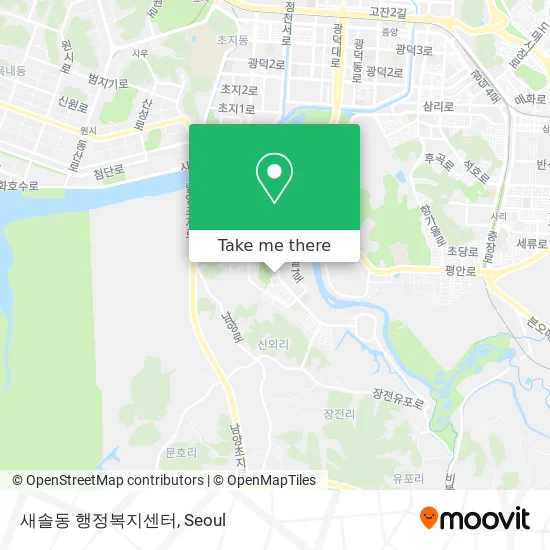 새솔동 행정복지센터 map