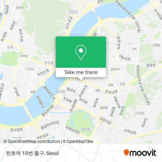 천호역 10번 출구 map