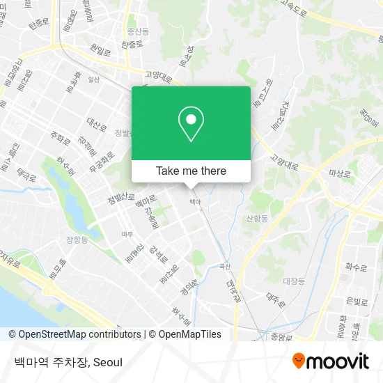 백마역 주차장 map