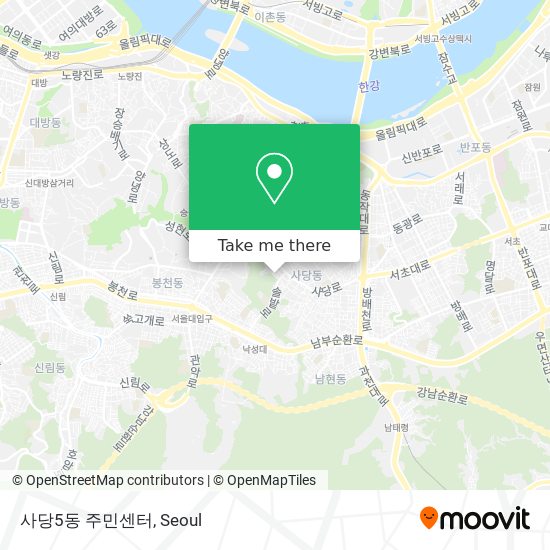 사당5동 주민센터 map