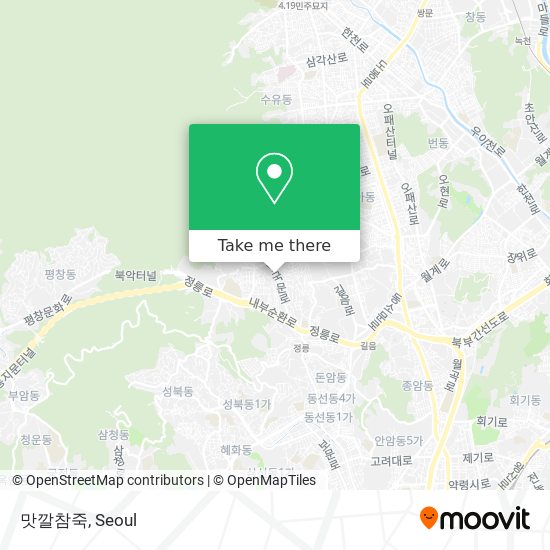 How to get to 맛깔참죽 in 성북구, 서울시 by Bus or Subway?