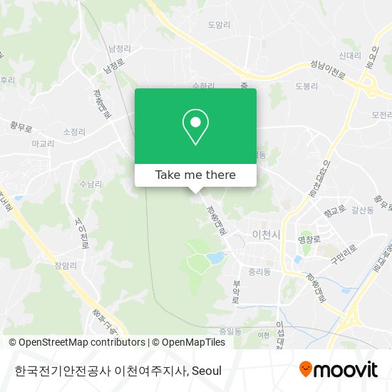 한국전기안전공사 이천여주지사 map