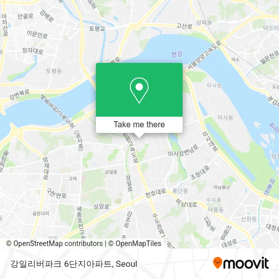 강일리버파크 6단지아파트 map