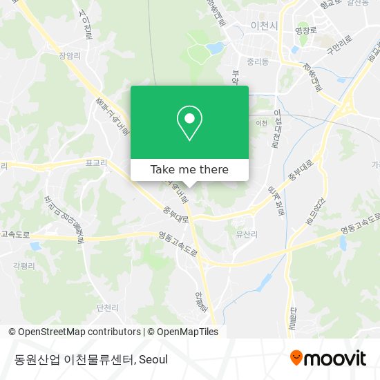 동원산업 이천물류센터 map