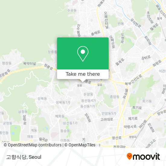 고향식당 map