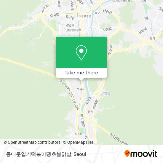 동대문엽기떡볶이땡초불닭발 map