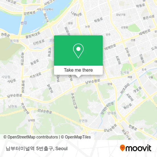 남부터미널역 5번출구 map
