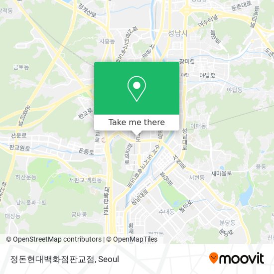 정돈현대백화점판교점 map