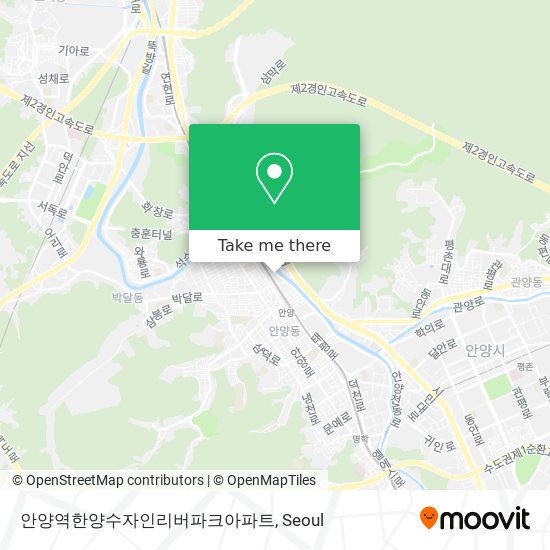 안양역한양수자인리버파크아파트 map