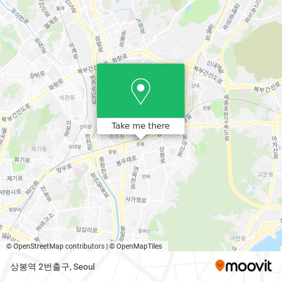 상봉역 2번출구 map