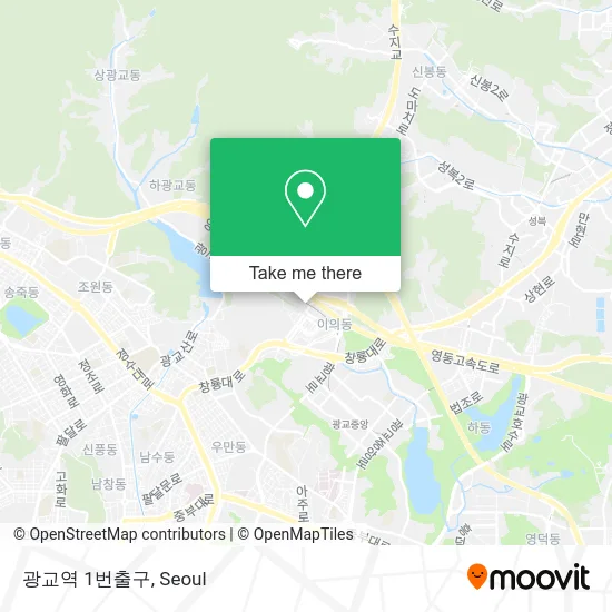 광교역 1번출구 map