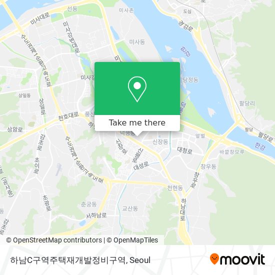 How to get to 하남C구역주택재개발정비구역 in 하남시, 경기도 by Bus or Subway?