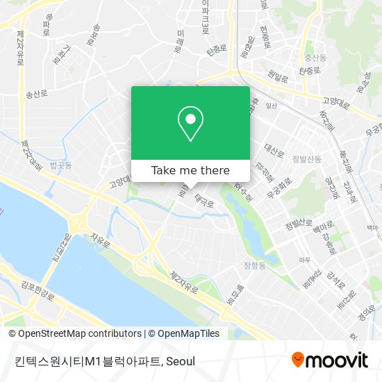 킨텍스원시티M1블럭아파트 map