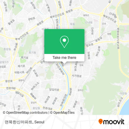 면목한신아파트 map